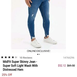 Torrid Skinny Jeans (distressed hem)